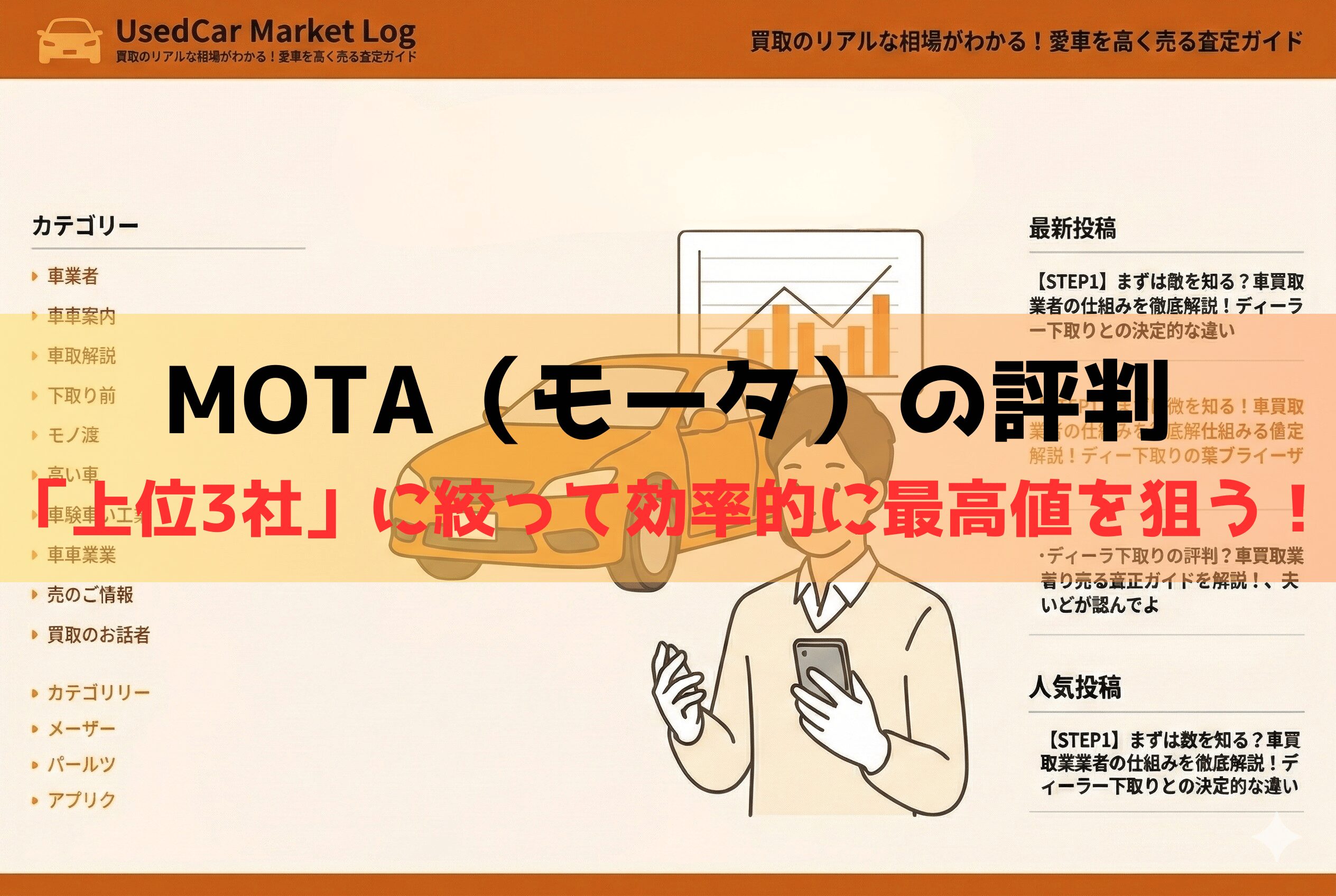 MOTA車買取の評判を検証｜電話の仕組みとメリット・注意点を解説【2026年最新】