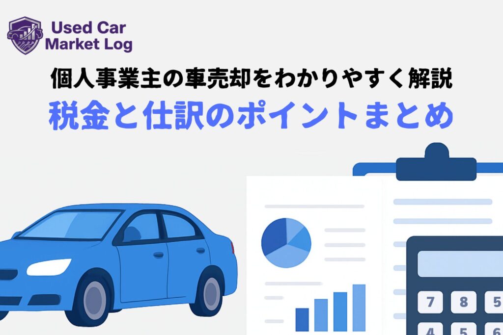 個人事業主が車を売るときの税金・仕訳を完全解説！減価償却中の売却益と確定申告