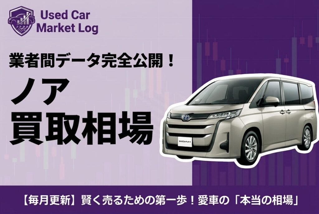 ノア買取相場｜90系ハイブリッドS-Zは430万円超・80系煌IIIも200万円台キープ【2026年3月】